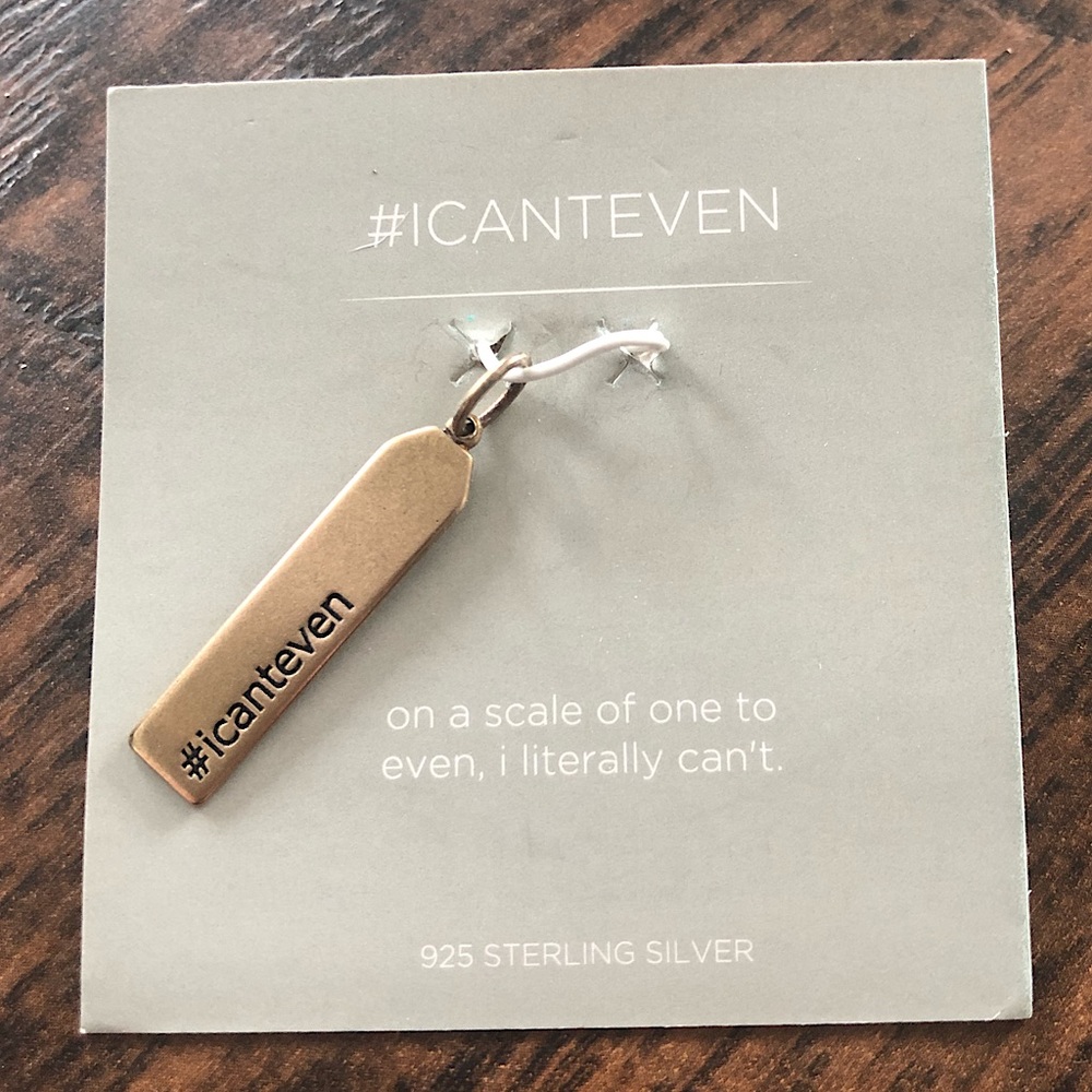Origami Owl - “I cant even” Pendant